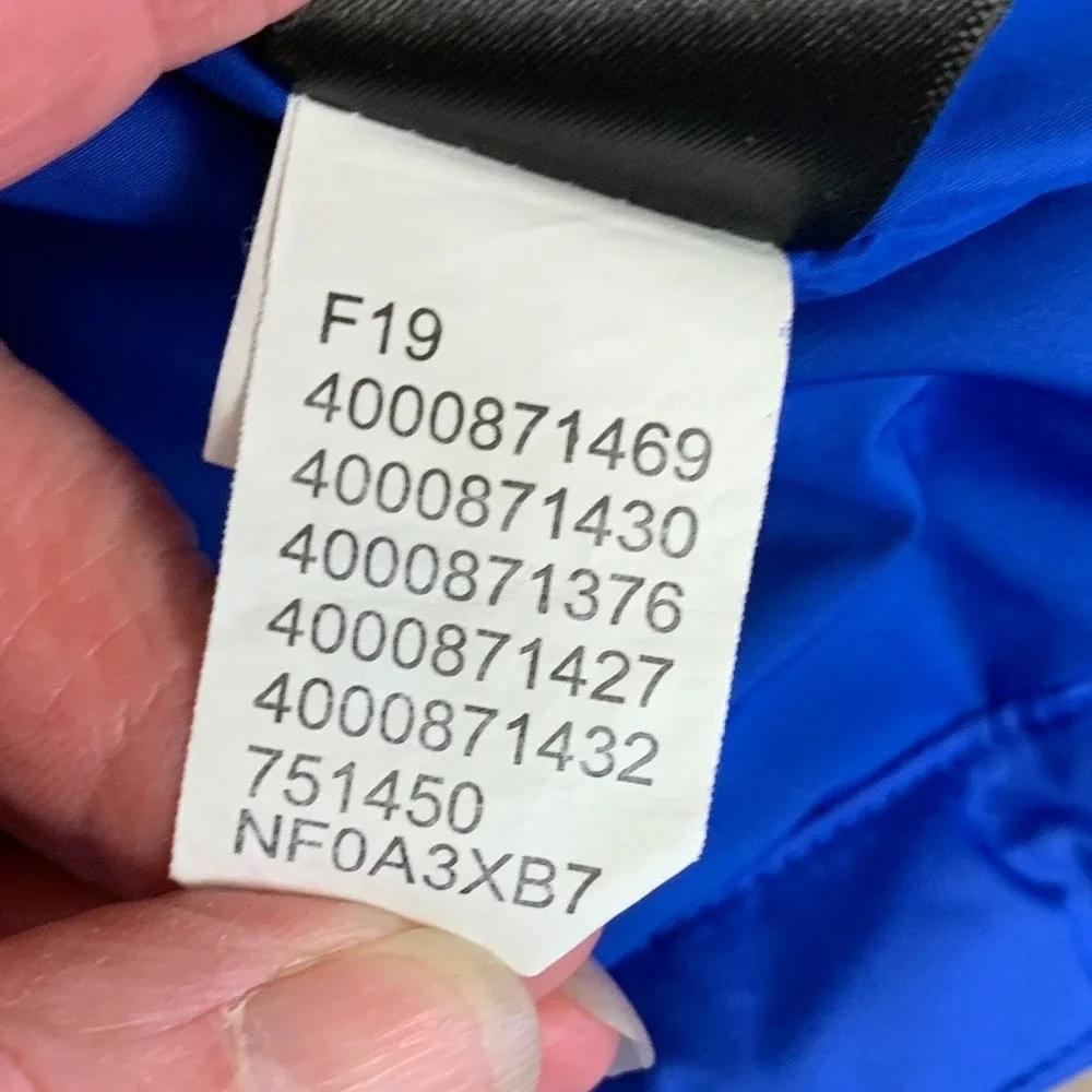 The North‎ Face Mens Blue Quilted Puffer Jacket Full Zip NF0A3XB7 Size M